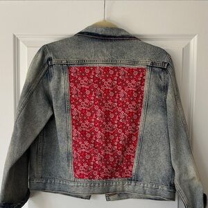 DRIFTWOOD Jean Jacket with Red Paisley print